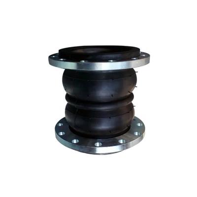 China EPDM dubbelbol-uitbreidingsgewrichtsbuisbevestigingen Kleine pomp Flanged rubber bellows Te koop