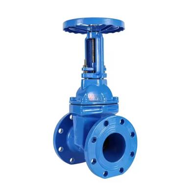 China PN10 Ductile Iron Body 100mm Handwheel Soft Seal Rising Stem Elastic Gate Valve for sale