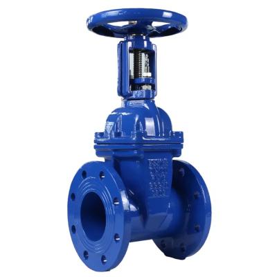 China Flanged Cast Iron Rising Stem Sluice Gate Valve 8 Inch 200mm PN16 Manual Type for sale