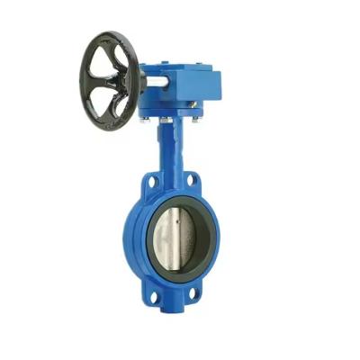 China 4Inch 100mm NBR Soft Seal Cast Iron Worm Gear Butterfly Valve / Bf Valve for sale