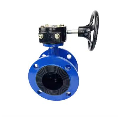 China Industrial Turbine Double Flange Cast Steel Butterfly Valve With PTFE Liner for sale