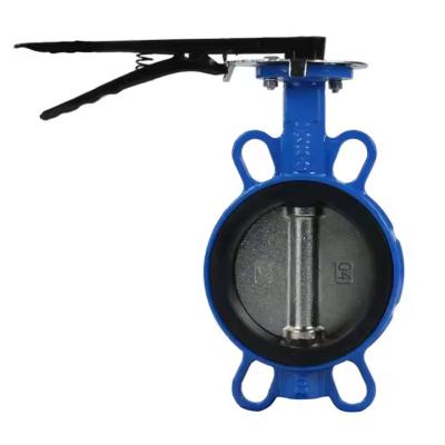 China DN50 PN16 Dutile Iron Handle Clamp Soft Seal Butterfly Valve Bolted Connections (Conexões com parafusos de válvula de borboleta) à venda