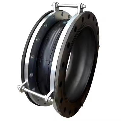 China 32inch Dn800 Fully Sealed Rubber Expansion Joint Large Diameter Carbon Steel Flange Face for sale