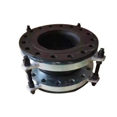 China JIS Standard 200mm Galvanized Flange Fully Sealed Rubber Expansion Joint With 8.8 Garde Bolt for sale