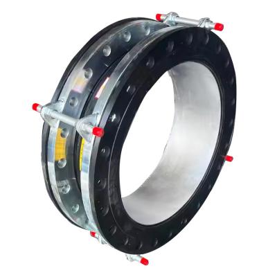 China Grote diameter volledig afgesloten eindgevel Flexible rubber joint flens voering roestvrijstalen gidsbuis Te koop