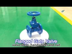 hard seal flange ductile iron gate valve pn16 metal seat stem gate valve