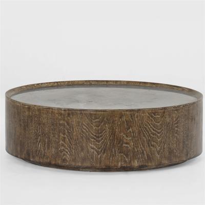 China Modern Cheap Vintage Convertible Round Modern Coffee Table Design With Big Size Blue Stone for sale