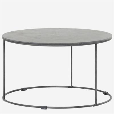 China Blue Stone Convertible Nesting Home Decor Metal Reasonable Price Modern Industrial Coffee Tables Round For Living Room for sale