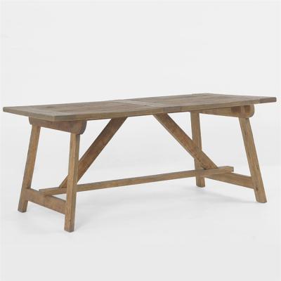 China Recalimed Adjustable Rectangular Antique Classic Elm Structure Mortise Tenon Wood Dining Table (Size) for sale