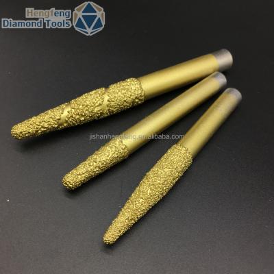 China Diamond Welding CNC Engraving Welded Diamond Engraving Tools Welding Chisel for sale