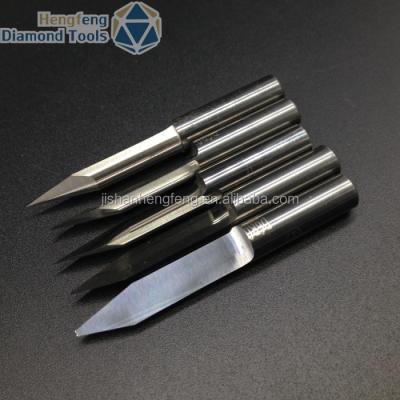 China Tungsten Cobalt Alloy V Shape Carbide Engraving Flat Bottom CNC Cutting Tool Bit Machine Milling Cutter Wood Shank 3.175mm for sale