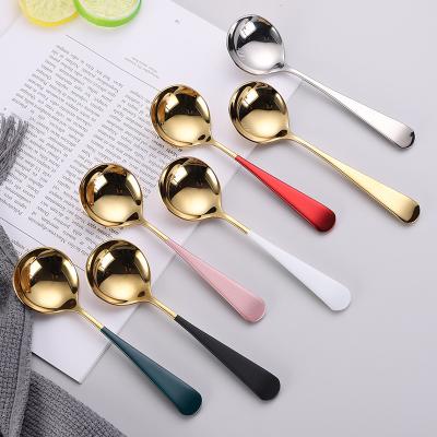 China 304 Stainless Steel Cupping Spoon On Edge Sustainable Round Spoon Coffee Soup Cupping Spoon for sale