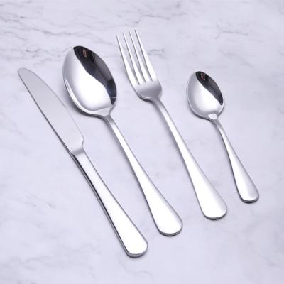 China Environmental Protection Food Grade Stainless Steel Fork and Spoon Sustainable Durable Flatware Restaurant Flatware Set for sale