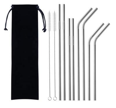 China Sustainable Reusable Bubble Tea Stainless Steel Straws With Customized Logo for sale