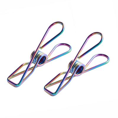 China The Minimalist Marine Grade 316 Stainless Steel Rainbow Clothespin Cheap Hanging Staples Laundry Pins Wholesale for sale