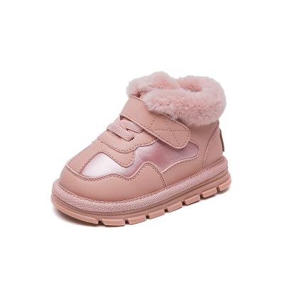 China Anti-slippery Fleece Cotton Warm Winter Boots All-match Bow Western Style Winter Leather Boots for sale