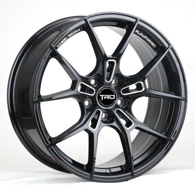 China Sports modification TRO black G25 design plate deep flow forming automobile wheel alloy wheel 18 inch pcd1143 112 5 holes for sale