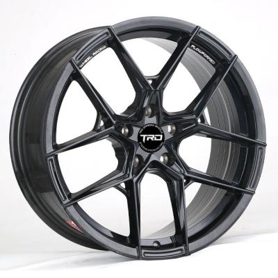 China Sports modification flow forming 5 split spoke concave car rim is an alloy racing wheel with 18 inch and 5holes pcd114 3 112 black / gray paint for sale