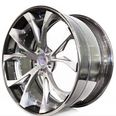 China Alloy Aluminum 2 Pieces Forging Wheels Customized Forged Aluminum Alloy Car Rims Forged Wheels Rims For Car for sale