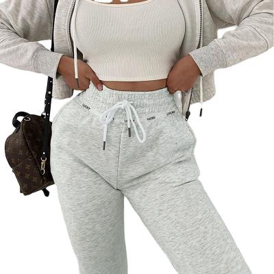 China Anti-wrinkle 2021 Summer New Product Elastic Waist Fitness Leisure Jogger Ladies Sweatpants for sale