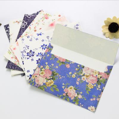 China Wholesale Elegant Custom Mailing Envelope Chinese Style Writing Paper Envelope Floral Gift Envelope Small Retro for sale