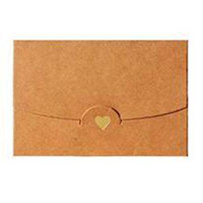 China Mini Kraft Paper Envelopes New Design Gift Envelope Love Gift High End Hot Stamping Pearl Paper Recycled Envelopes for sale