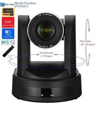 China PTZ Video Conference Camera, HD 1080P, 10X Optical Zoom, Support USB3.0 - HDMI Output, (PV410U3) PV410U3 Wholesale and Plug and Play for sale