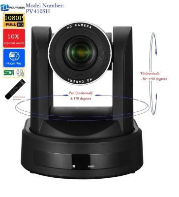 China 2.1 Mega Pixel (16:9) Full HD 1080P, Video Conference PTZ Camera, 10X Optical Zoom with SDI, - HDMI Interface, Plug & Play (PV410SH) for sale