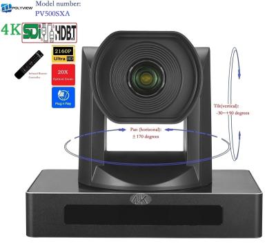 China 4K Camera 2160P, Sony CMOS, 20X Optical Zoom, Support 6G-SDI, HDBaseT - HDMI Output (PV500SXA) PV500SXA Ultra HD Video Conferencing for sale