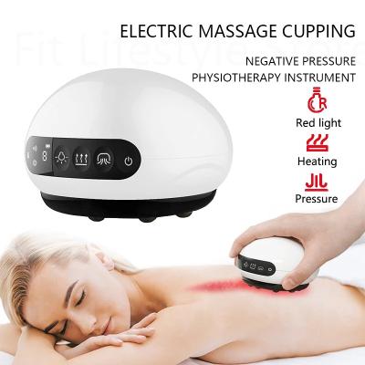 China Scraping Burning Body Shaping Handheld Hot Compress Gua Sha Suction Massager Apparatus Electric Cup Fat Slimming Negative Pressure Physiotherapy for sale