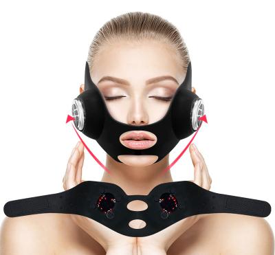 China Reusable Receptor Wrinkle Remover EMS LED Anti Aging Lift Reduce China Reducer Electric V-Shaped Double Face Slimming Mask for sale