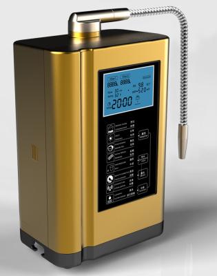 China Newest Alkaline Water Ionizer, White, Gold, Blue Water Purifier Machine, Display Temperature Voice Intelligent Household System 110-240V for sale