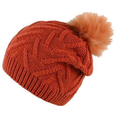 China Fancy JOINT Knitted Knitting Beanie Tie Dye Pompom Beanie Scarf And Hat Knit Hats for sale