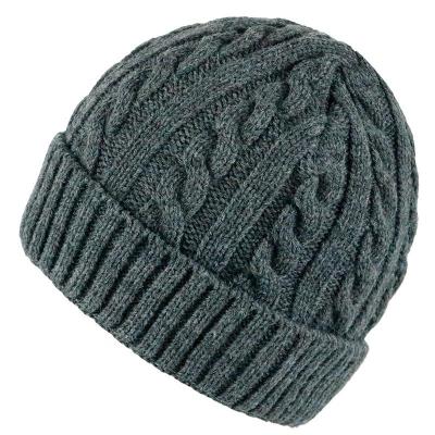 China JOINT Wholesale Best Selling Popular Mens Winter Beanie Hat Acrylic Knitted Round Up Cuff for sale