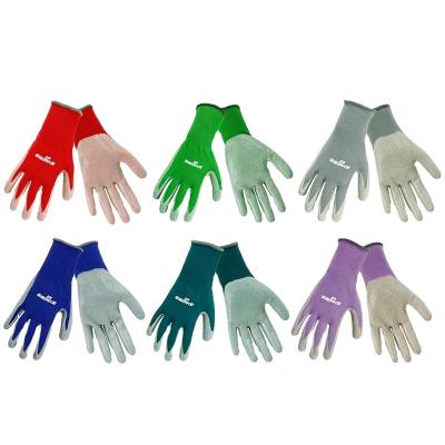 China Single Principal 10 In China Kindergarten 13 Needle Tool Work Polyester Polyester Gardening Gloves For Women for sale