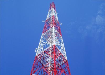 China Self Supporting Mobile Angle Steel Tower , Hot-dip Galvanizing 55m 4 - Leg Cell Phone Angle Steel Tower for sale