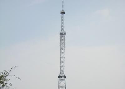 China Torres altas de Polo da antena da tevê da velocidade do vento, torre de antena de prata da televisão de 50m à venda