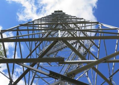 China Max 250 Km / H Mobile Telecom Tower Adjustable Height With DIN7990 Bolts for sale