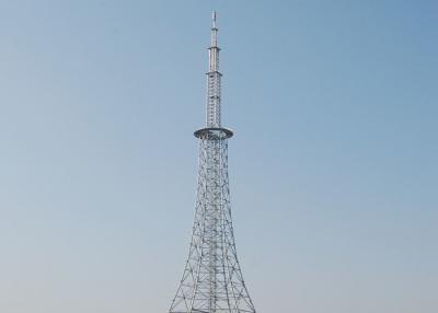 China 5m - 180m Metallselbsttragender Antennenmast, heißer eingetauchter Hauptradioturm zu verkaufen