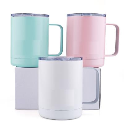 Chine tasses de café de l'acier inoxydable 10oz avec des couvercles, OEM de tasse isolé par café accueilli à vendre