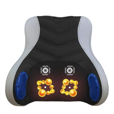 China Waist Heated Cushion Infrared Electric Shiatsu Shoulder Massager Vibrating Kneading Waist Back Massager for sale