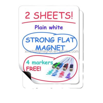 China Rubber Magnet+ PP Or PET Film Home Office School 16 Inch X12 Plain Magnet White Strong Chalk Magnetic Board for sale