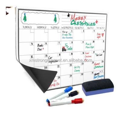 China Form Monthly Magnetic Calendar for Fridge, White Dry Erase Board for Kitchen Fridge with Strong Magnet for sale