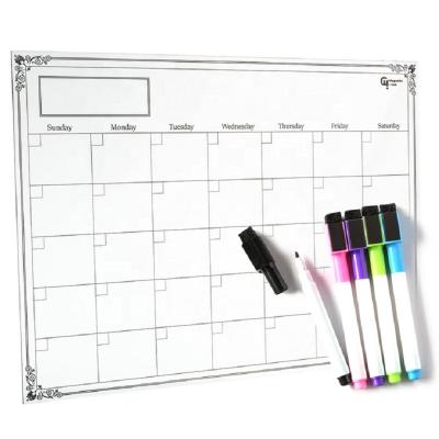 China Form Popular Magnetic Weekly Dry Erase Calendar Whiteboard Planner Amazon Fridge Magnetic Memo Pad For Fridge for sale