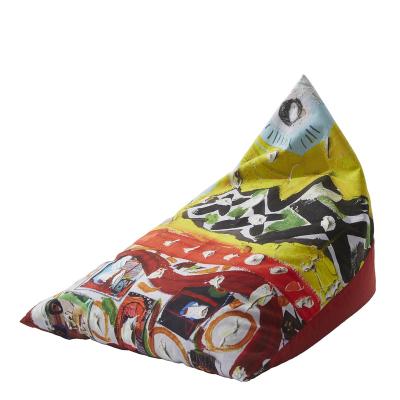 China Foldable Triangle Shape Soft Bean Bag Chair Sofa For Kids Baby Bean Bag Chair for sale