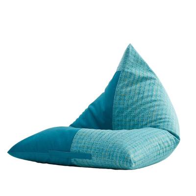 China New Comfortable Lightweight Triangle Shape Twist Bean Bag Chair Chair Green Blue Sofa Without Filling Boy Sofa Lazy Cover for sale