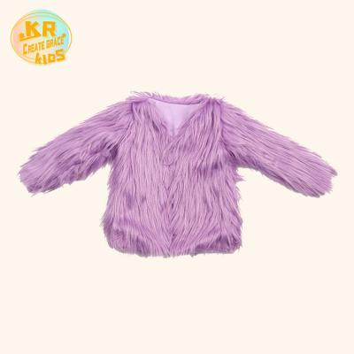 China New Arrival Breathable Winter Warm Plush Fabric Out Door Wear Coat Winter Clothes For Kids Girl for sale