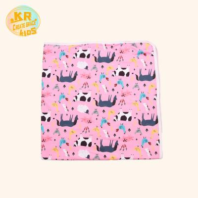 China Wholesale Jacquard Baby Blanket Wrap Muslin Wrap Blankets Cow Pattern Pink Milk Silk Blanket for sale