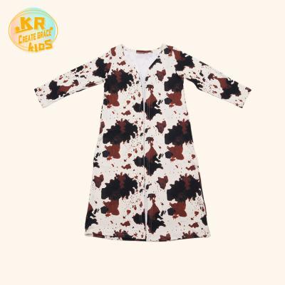 China Anti-wrinkle winter new arrival unisex cow pattern long sleeve baby coats and jackets set 2021 for sale