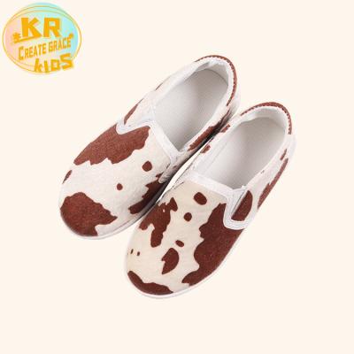 China Canvas Shoes Lovely New Arrival Cow Print Fashionable Daily Wear Infant Baby Boy Kid for sale